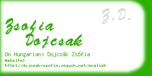 zsofia dojcsak business card