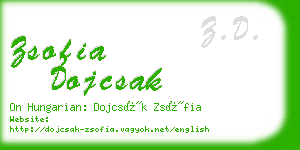 zsofia dojcsak business card